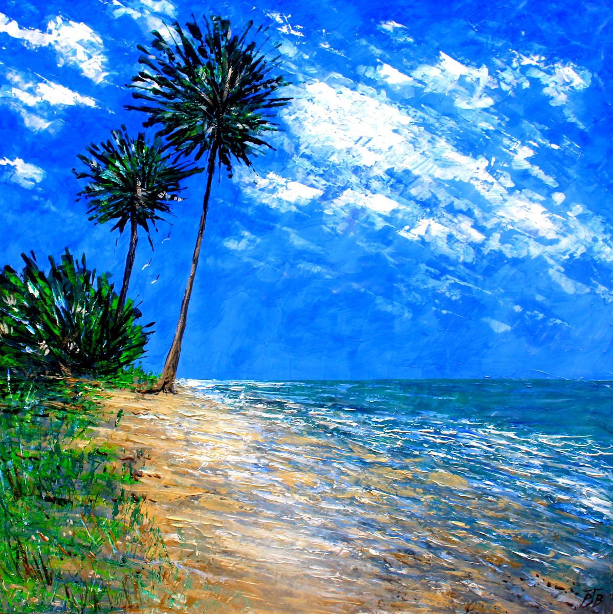  Laughingbird Caye By Paul J Best, 40 X 40, Artwork For Sale On Artfinder