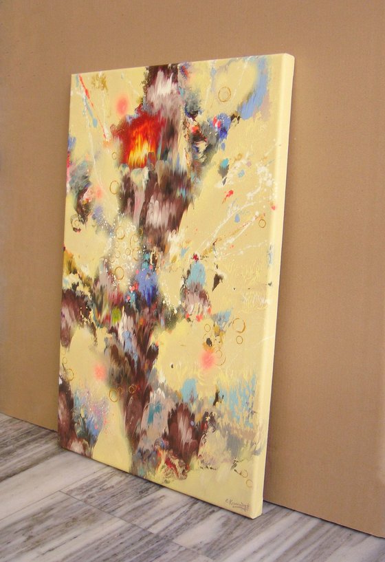 "Sunny Inspiration" Abstract painting on canvas