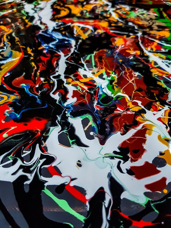 - Revive - LARGE FORMAT! Modern painting in Jackson Pollock style.