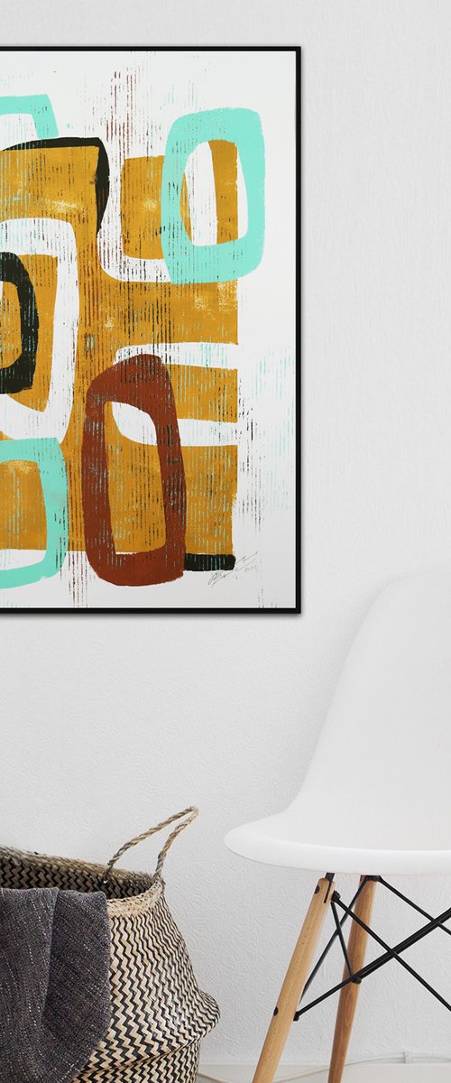 Round & Round #7 -  Art on paper - A2 - 42cmx59,4cm - Ronald Hunter - 9A by Ronald Hunter