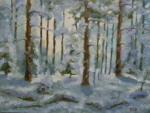 Morning in the Winter Forest by Juri Semjonov