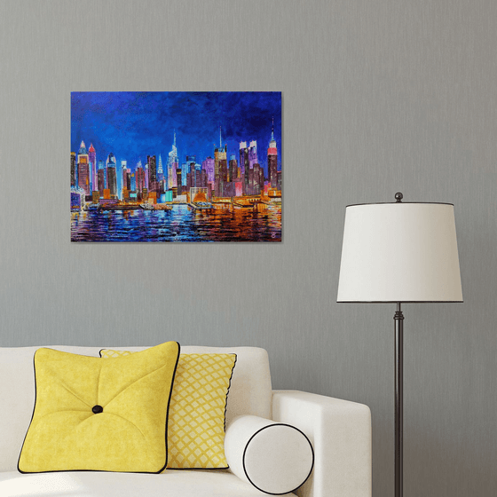 Manhattan night., 70*50