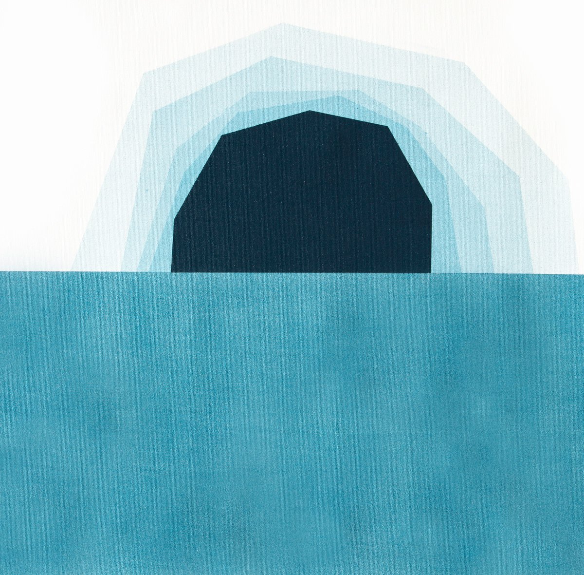 Organic Abstract Acrylic Painting By Catia Goffinet, 15 X 15, Water 1 - Sands Of Time, Original Artwork