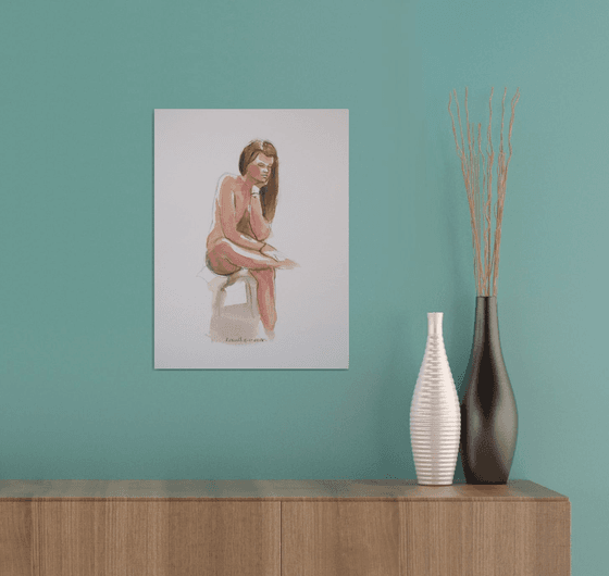 Seated female nude