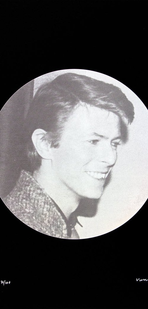 David Bowie Café Royal Foil - Holographic Silver by Vincent McEvoy