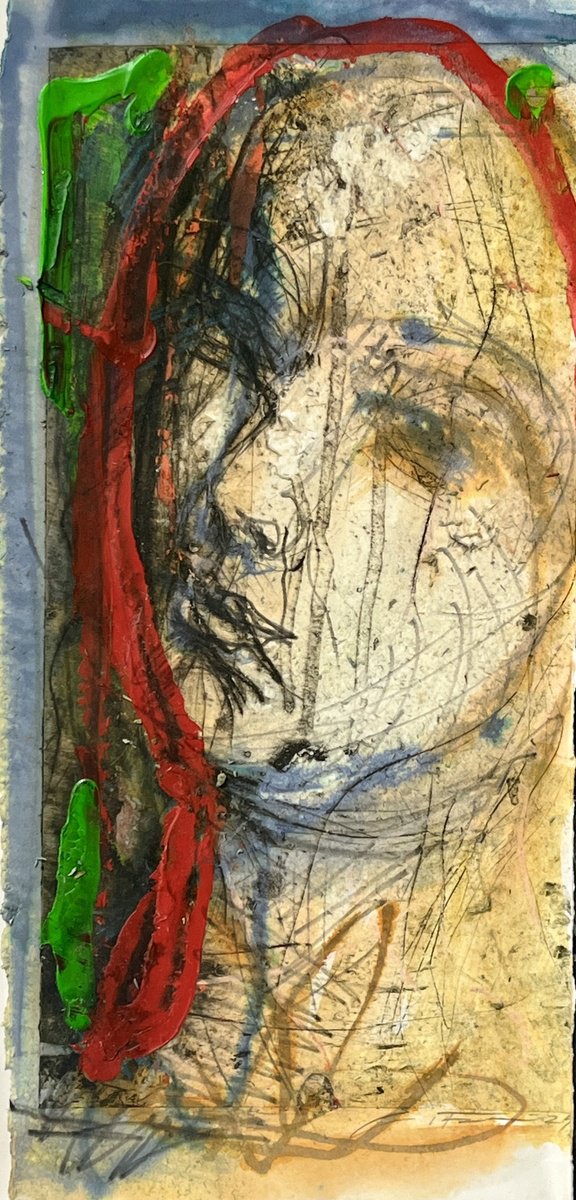 Expressive Drawing , Angel By Eduard Belsky, 8 X 17, Artwork For Sale On Artfinder