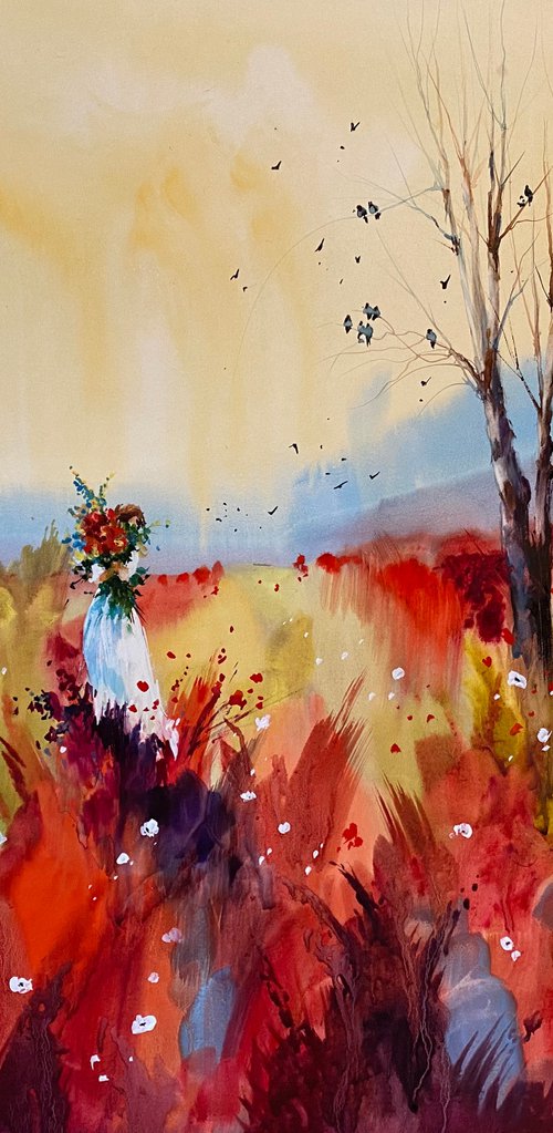 Watercolor “The endless beauty of nature” perfect gift by Iulia Carchelan