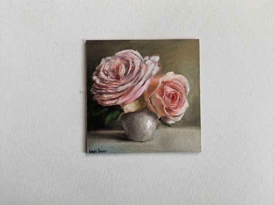 Pink roses still life