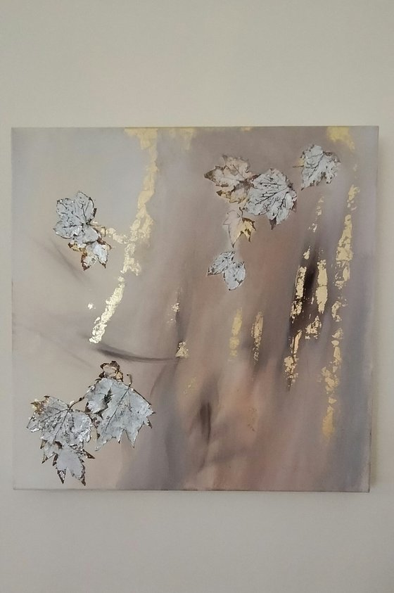 2 paintings, Leaves in the Wind
