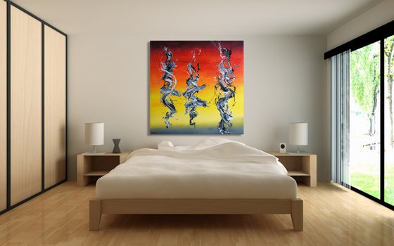 Spirits Rising VII (Spirits Of Skies 196086) (140 x 140 cm) (56 x 56 inches) XXXL