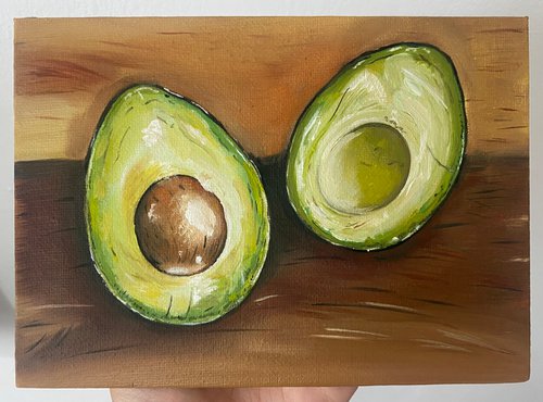 Avocados oil painting by Bethany Taylor