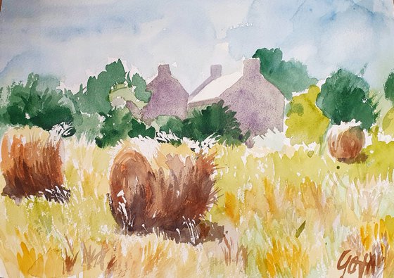 BRITISH  COUNTRYSIDE - HAYSTACKS