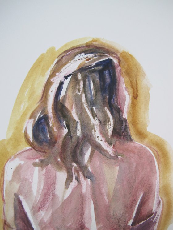 female nude back study