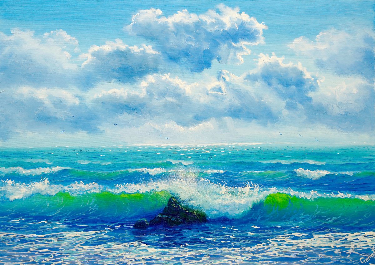 Wave By Garry Arzumanyan, 28 X 20, Artwork For Sale On Artfinder