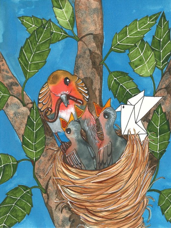 Illustration 5 from "Tiny Paper Bird"