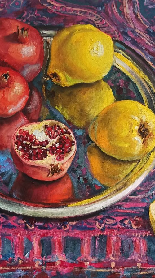 Pomegranate and quinces by Leyla Demir