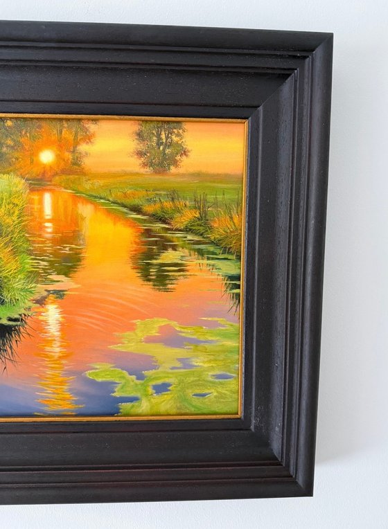 Golden River Sunset