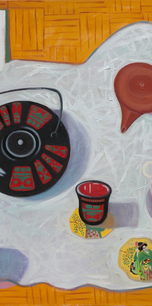 Still Life with the Black Tea Pot by Anastasia Kondratovich