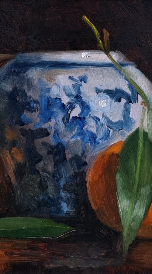 Tangerines and Vase by Pascal Giroud