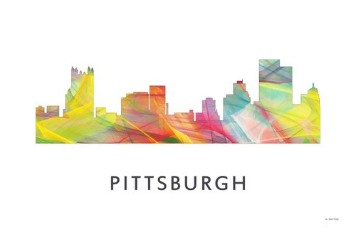 Pittsburgh Pennsylvania Skyline WB1 by Marlene Watson