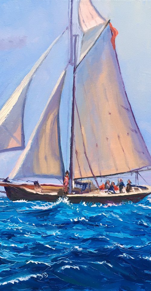 Sail boat by Elena Sokolova