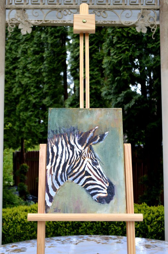 Zebra in profile