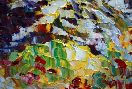 La spiaggia olio su tela 155x120cm