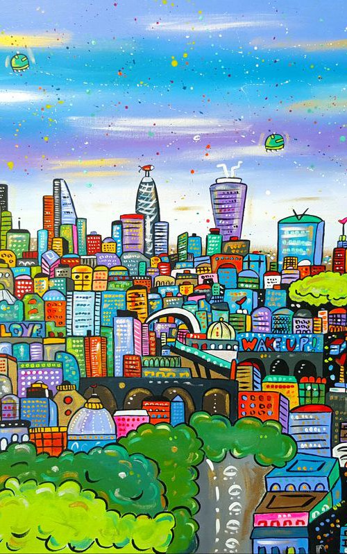 Unique Beautiful View of London (commission) by Maria Luisa  Azzini