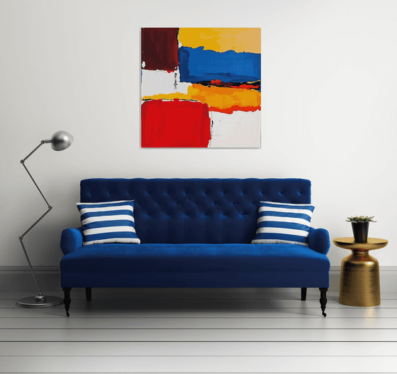 orange in blue