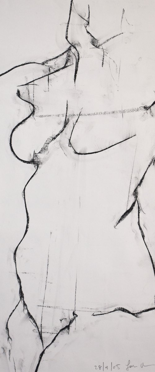 Study of a female Nude - Life Drawing No 437 by Ian McKay