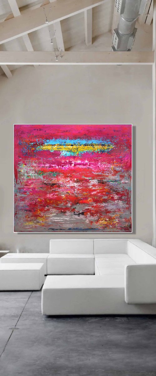 Extra large 200x180 abstract painting  " Vivaldi- Four Seasons" by Veljko  Martinovic