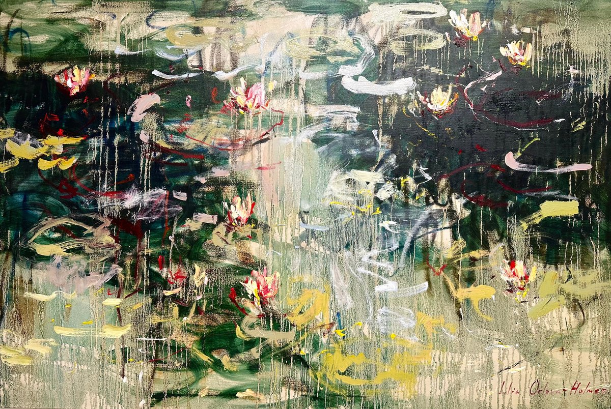 Lily pond. The flow. by Lilia Orlova-Holmes