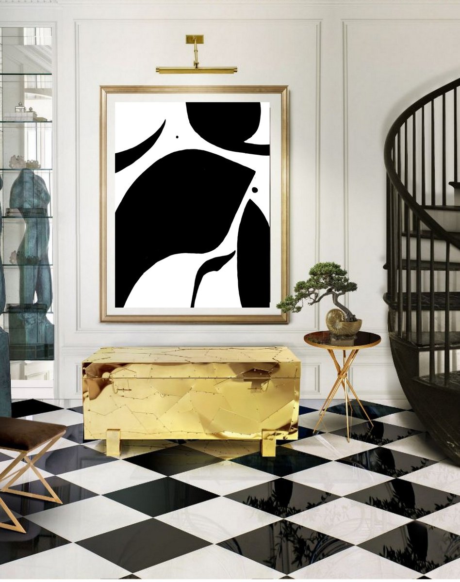 Abstract Acrylic Painting By Nadia Moniatis, 39 X 47", Abstract Artwork, Original Artwork