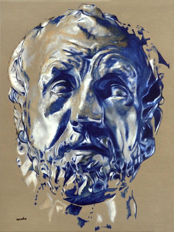Inspiré du masque de l'homme au nez cassé de Rodin