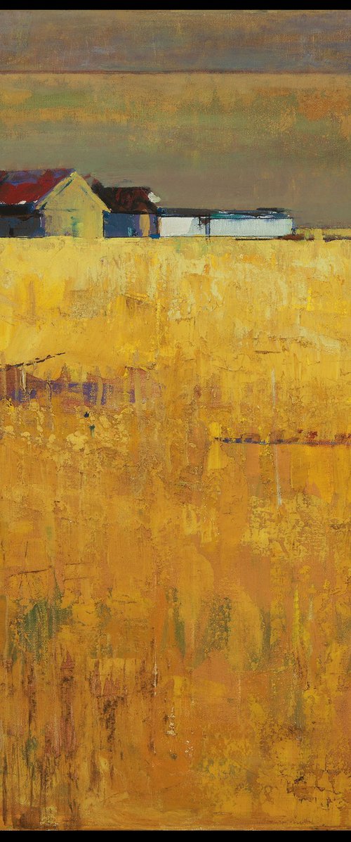 Golden Fields 30x30" 76x76cm Oil by Bo Kravchenko by Bo Kravchenko