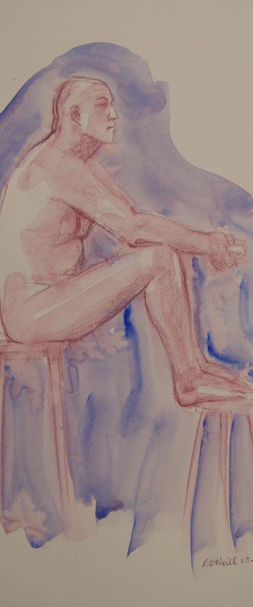 seated male nude by Rory O’Neill