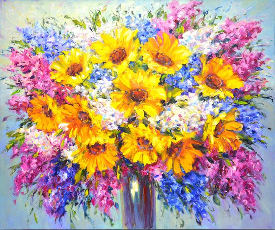 Sunny bouquet of flowers