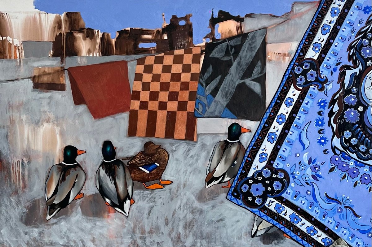 Photorealistic Animal Oil Painting By Elizaveta Pugacheva, 47 X 31, Shelter, Original Artwork