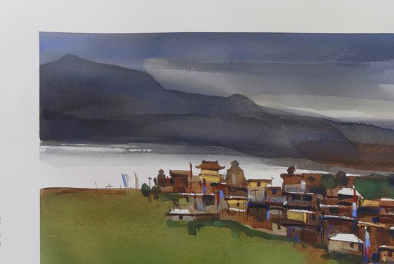 Kibber tiny, village in valley