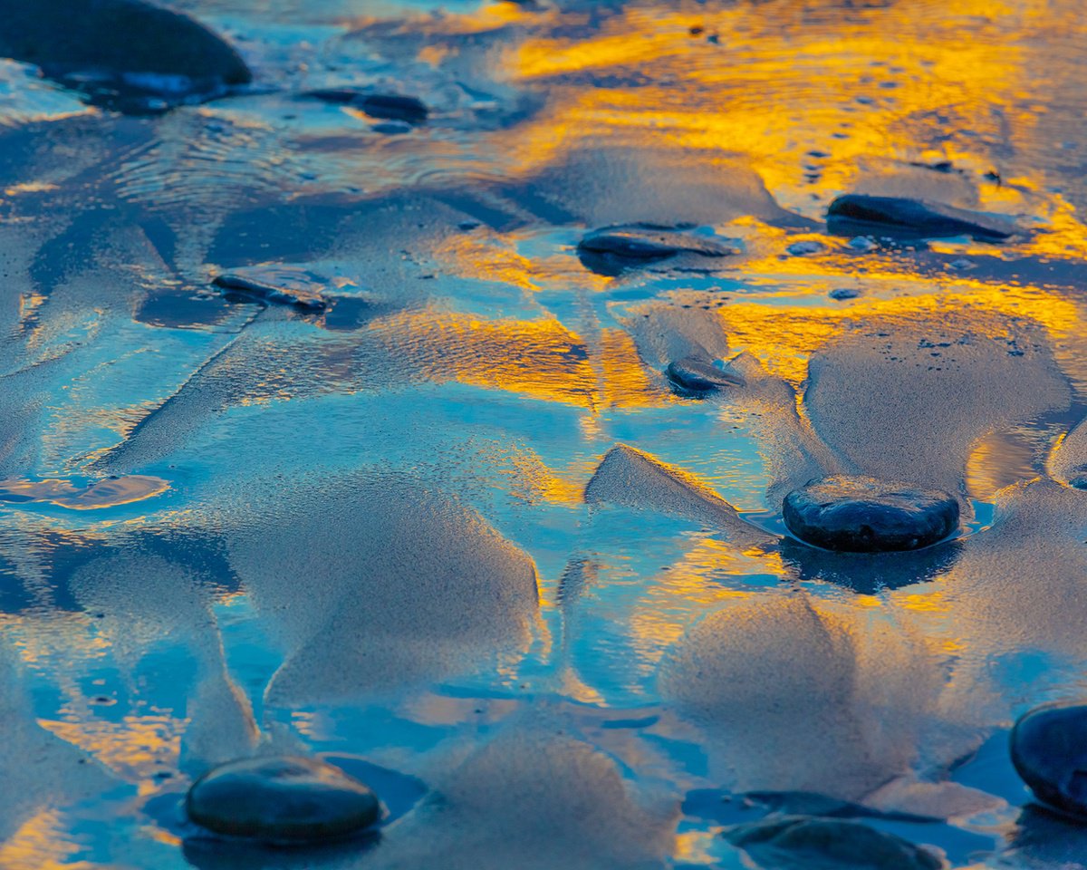 Sunset reflection - abstract nature photo by Peter Zelei