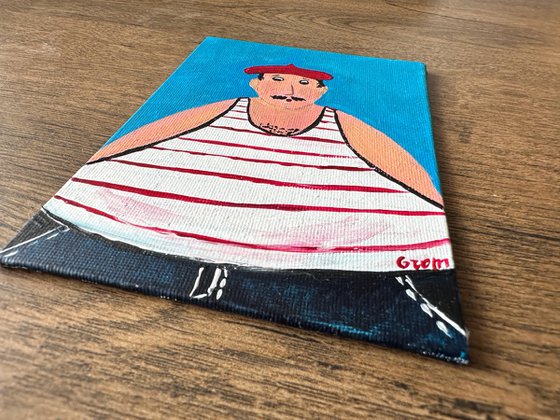 Cartoon fat man