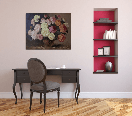 Peonies and Roses