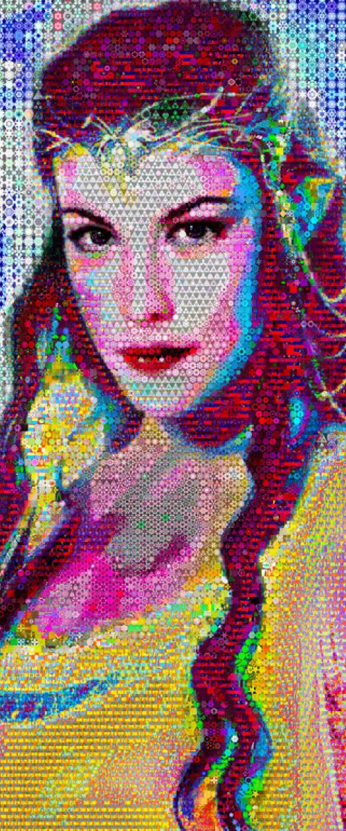 Arwen Angel abstract collage by John Lijo Bluefish