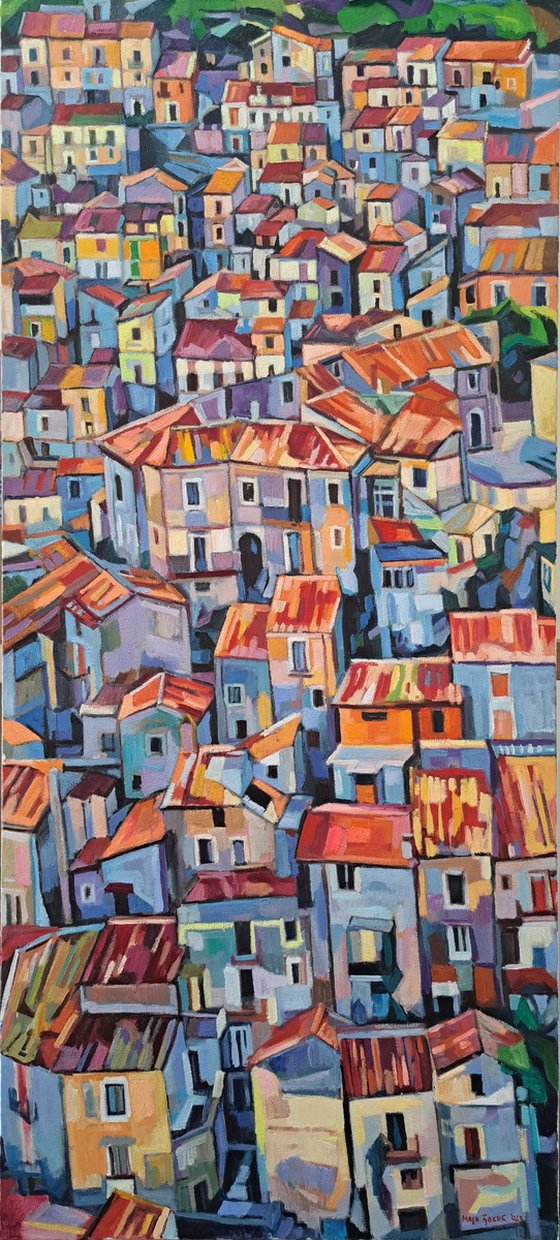 Roofs, 2023, 60 x130 cm