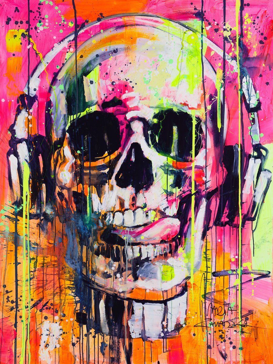 Impressionistic Portrait Acrylic Painting By Marta Zawadzka, 47 X 63", 3 X-Rayted, Original Artwork