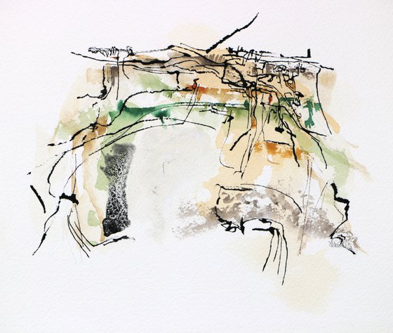Heike Roesel "Under my feet 1", watercolour painting