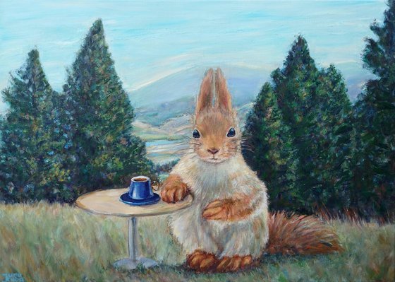 Squirrel In The Canadian Landscape