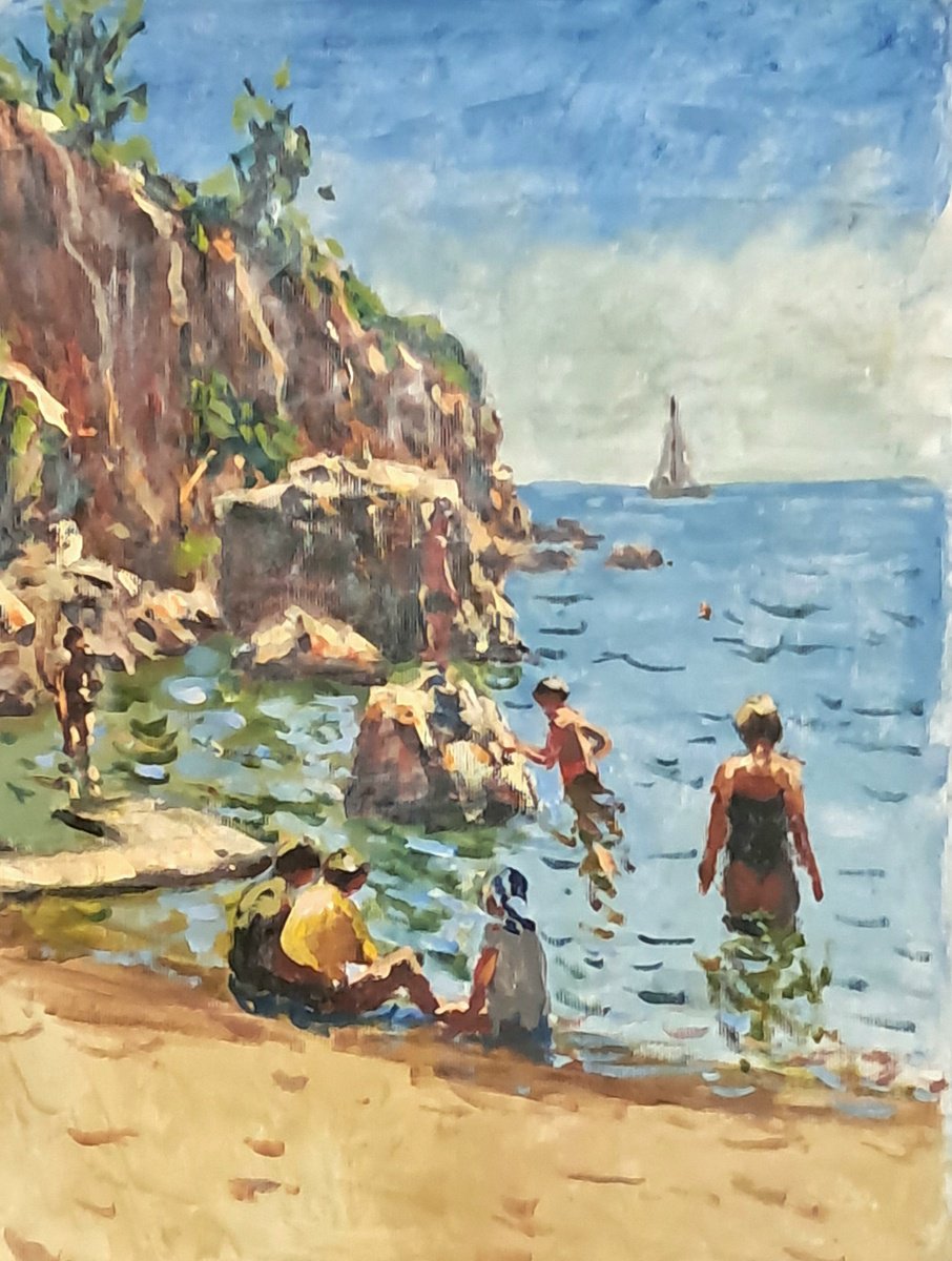  July Swimmers By Dimitris Voyiazoglou, 17 X 20, Artwork For Sale On Artfinder