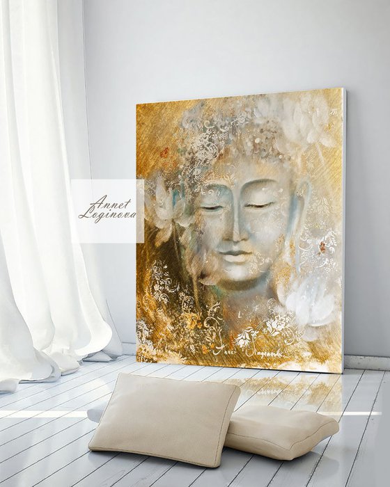 Budda Canvas art, Original Abstract painting