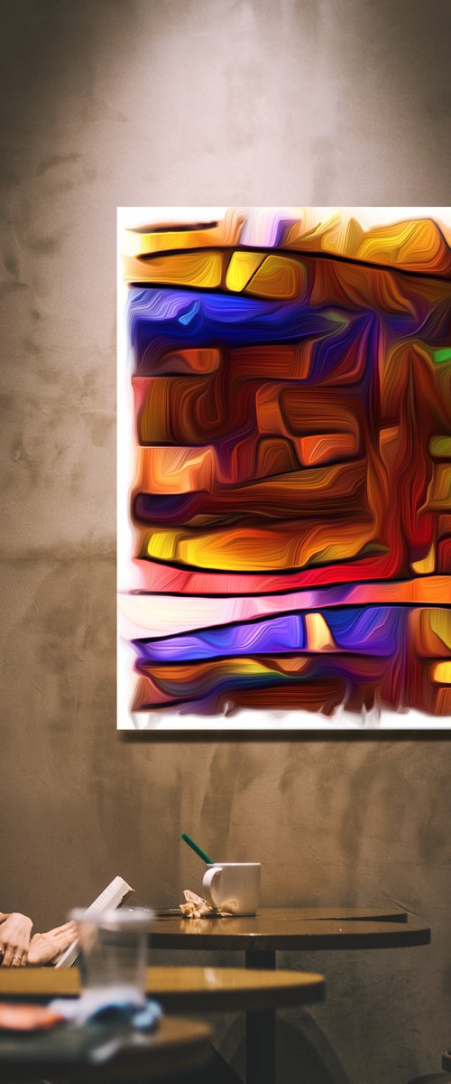 Rock strata glass by Tony Roberts